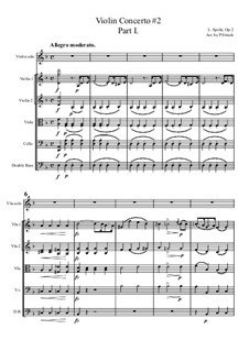 Concerto for Violin and Orchestra No.2 in D Minor, Op.2: Movement I, for violin and string orchestra by Louis Spohr