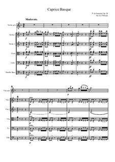 Caprice Basque, Op.24: For violin and string orchestra by Pablo de Sarasate