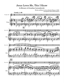 Jesus Loves Me, This I Know (for Solo Trumpet and Piano): Jesus Loves Me, This I Know (for Solo Trumpet and Piano) by Anna Bartlett Warner
