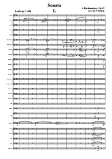 Cello Sonata, Op.19: For cello and symphonic orchestra by Sergei Rachmaninoff