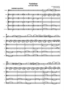 Six airs variés, Op.89: No.1 Aria with Variations by Paccini, for violin and string othestra by Charles Dancla