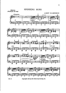 The Spinning Song by A. Ellmenreich - sheet music on MusicaNeo