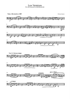 Low Variations for solo bassoon (contrabassoon): Low Variations for solo bassoon (contrabassoon) by Žilvinas Smalys