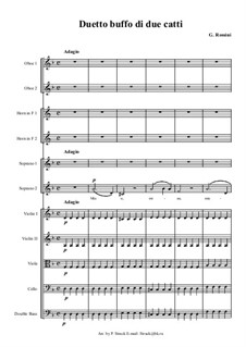 The Cats Duet (Duetto Buffo di due gatti): For two sopranos and chamber orchestra by Gioacchino Rossini, Christopher Ernst Friedrich Weyse
