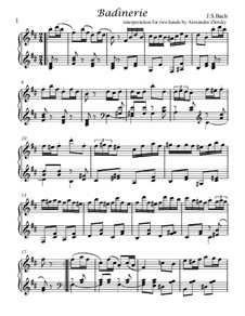 Badinerie: For piano by Johann Sebastian Bach