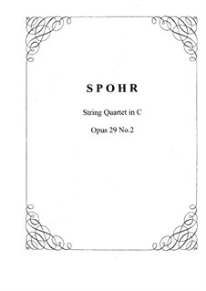 String Quartet No.8 in C Major, Op.29 No.2: String Quartet No.8 in C Major by Louis Spohr