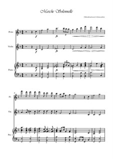 Musik zu Athalia (Music to Athalie), Op.74: Marche Solennelle, for flute, violin and piano by Felix Mendelssohn-Bartholdy