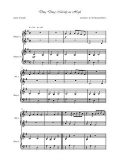 Ding Dong! Merrily on High: For piano 4 hands by folklore