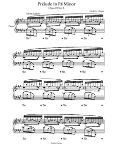 No.8 in F Sharp Minor: For piano by Frédéric Chopin