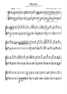 Dolly Suite, Op.56: No.2 Mi-a-ou, for flute and clarinet by Gabriel Fauré