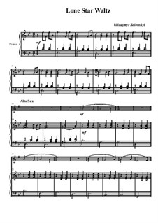 Вальс с далекой Звезды: Для альта саксофона и фортепиано by Vladimir Solonskiy