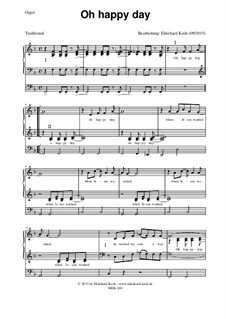 Oh happy day: Für Orgel by folklore, Edward Francis Rimbault