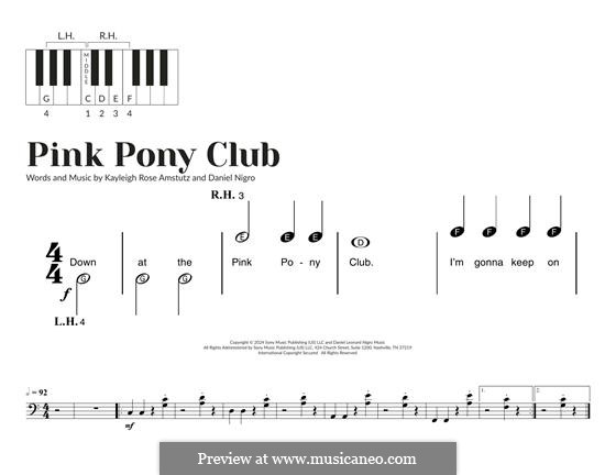 Pink Pony Club (Chappell Roan): For piano by Daniel Nigro