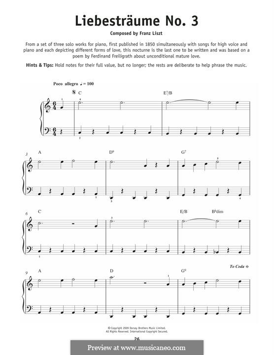 Nocturne No.3: For piano by Franz Liszt