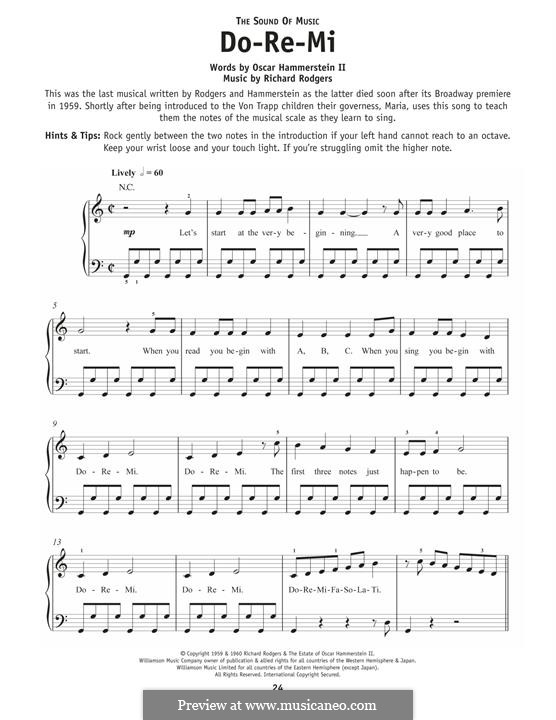 Do-Re-Mi (from The Sound of Music): For piano by Richard Rodgers