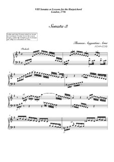 Eight Sonatas for Harpsichord: Sonata No.3 by Thomas Augustine Arne