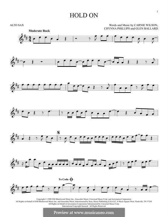 Hold On: For alto saxophone by Chynna Phillips, Glen Ballard