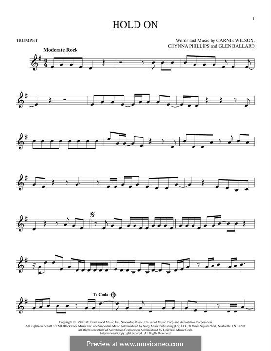 Hold On: For trumpet by Chynna Phillips, Glen Ballard