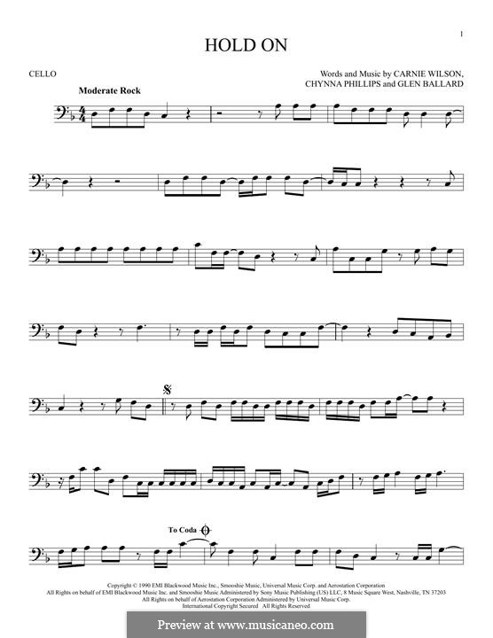 Hold On: For cello by Chynna Phillips, Glen Ballard