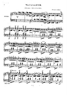 Vaillance. Polka Militaire: For piano by Joseph Ascher