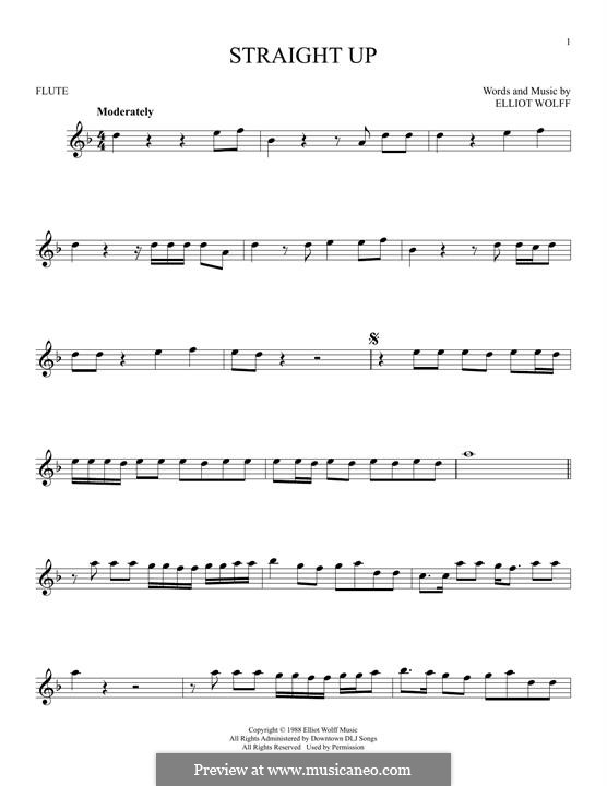 Straight Up (Paula Abdul): For flute by Elliot Wolff