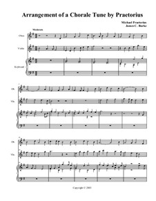 Arrangement of a Chorale Tune by Praetorius: Arrangement of a Chorale Tune by Praetorius by Michael Praetorius