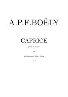 Caprice in A Flat Major, Op.7: For piano (high quality sheet music) by Alexandre Pierre François Boëly