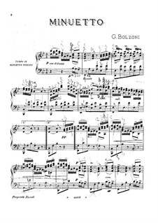 Minuet: For piano by Giovanni Bolzoni