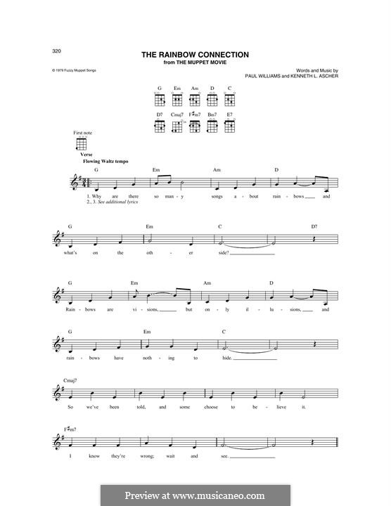 The Rainbow Connection (Kermit the Frog): For mandolin by Paul H. Williams, Kenneth L. Ascher
