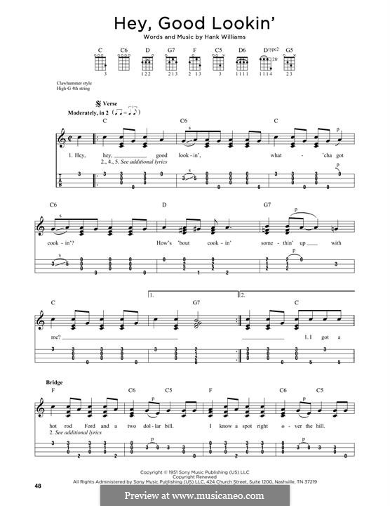 Hey, Good Lookin': For ukulele by Hank Williams