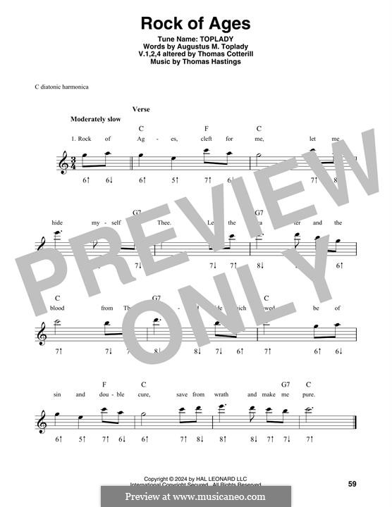 Rock of Ages: For harmonica by Thomas Hastings