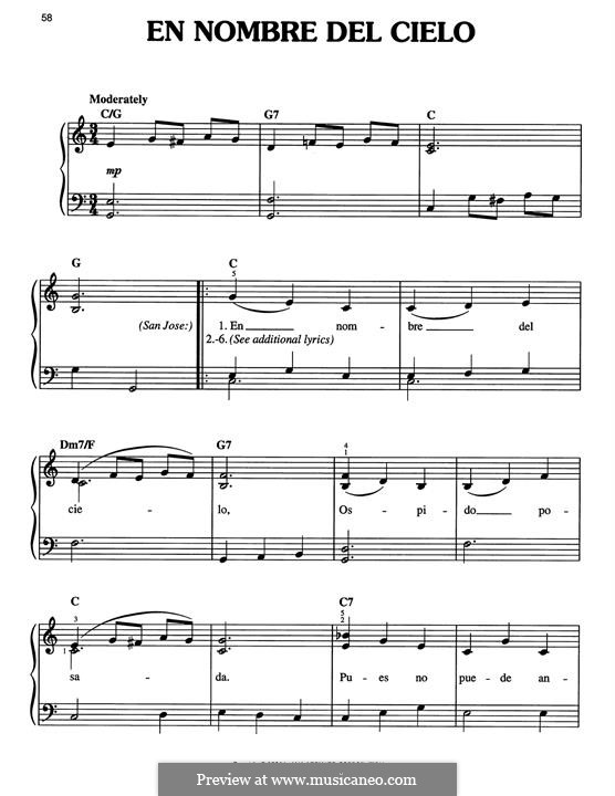 En nombre del cielo: Für Klavier by folklore