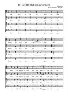 Das Herz tut mir aufspringen: Das Herz tut mir aufspringen by Hans Leo Hassler