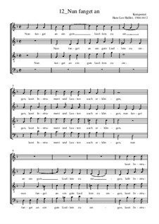 Nun fanget an: Für Chor by Hans Leo Hassler