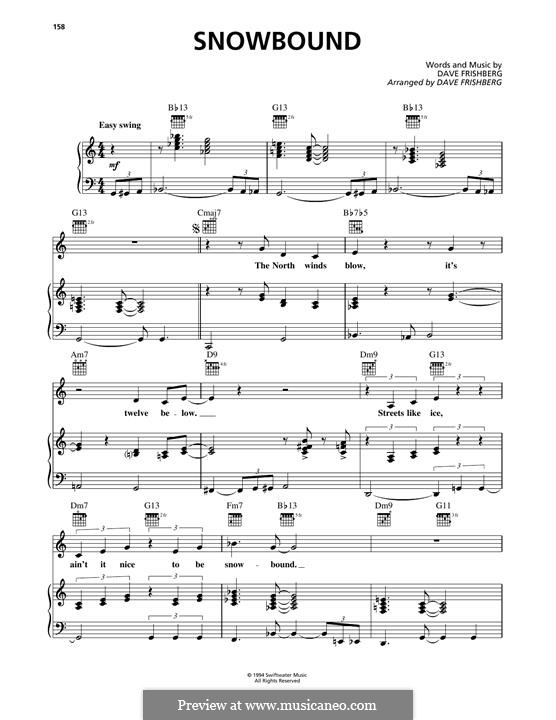 Snowbound Sample Snowbound by D. Frishberg - sheet music on MusicaNeo