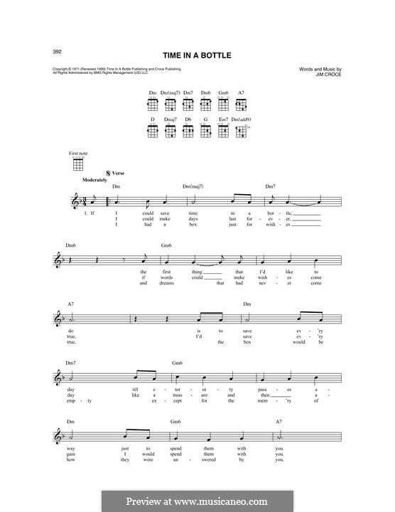 Time in a Bottle: For mandolin by Jim Croce
