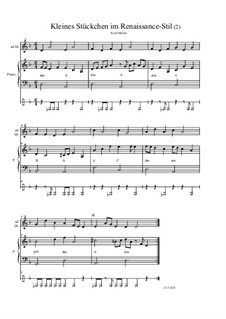 Kleines Stückchen im Renaissance-Stil 2 (fl, p. perc): Kleines Stückchen im Renaissance-Stil 2 (fl, p. perc) by Karl Melzer