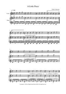 No.5 Stückchen (Little Piece): For violin and piano by Robert Schumann