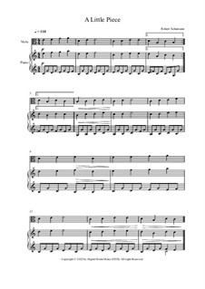 No.5 Stückchen (Little Piece): For viola and piano by Robert Schumann