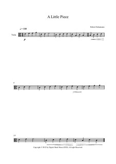 No.5 Stückchen (Little Piece): For viola and piano – viola part by Robert Schumann