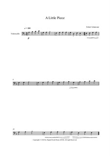 No.5 Stückchen (Little Piece): For cello and piano – cello part by Robert Schumann