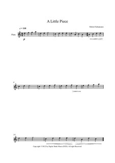 No.5 Stückchen (Little Piece): For flute and piano – flute part by Robert Schumann