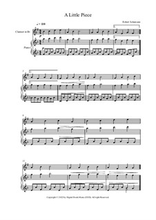 No.5 Stückchen (Little Piece): For clarinet and piano by Robert Schumann