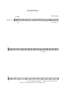 No.5 Stückchen (Little Piece): For clarinet and piano – clarinet part by Robert Schumann