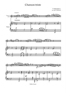 Chanson triste: For clarinet and piano by Vasily Kalinnikov