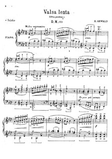 Valsa lenta for Piano: Valsa lenta for Piano by Henrique Oswald