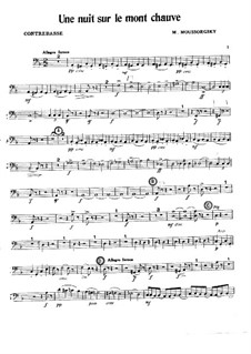 Night on Bald Mountain: Double bass part by Modest Mussorgsky