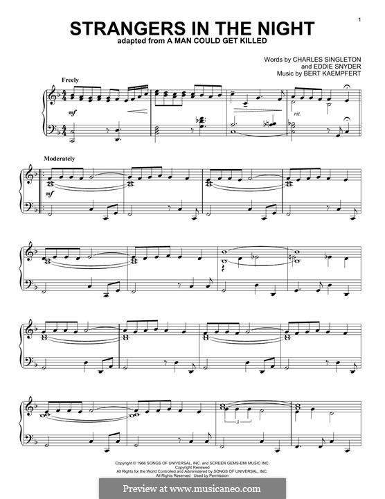 Piano version (Strangers in the Night (Frank Sinatra)) by B