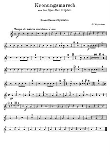 Le prophète (The Prophet): Coronation March – Percussion Parts by Giacomo Meyerbeer