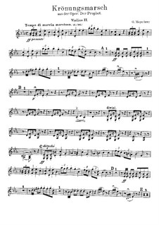 Le prophète (The Prophet): Coronation March – Violin II Part by Giacomo Meyerbeer